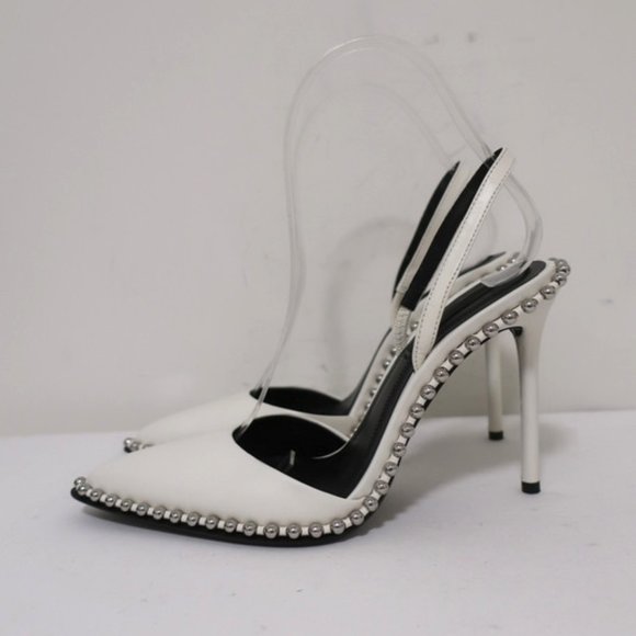 Alexander Wang Rina Pumps White Studded Size 35 - Picture 6 of 12